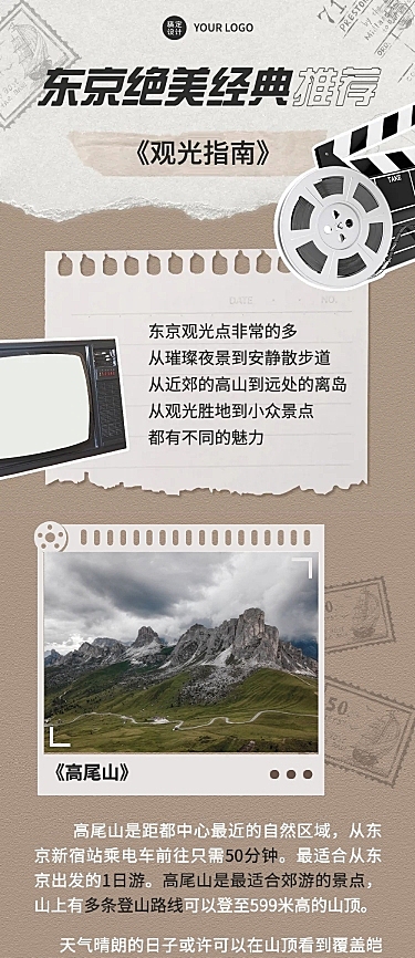 拼贴风旅游地推荐文章长图