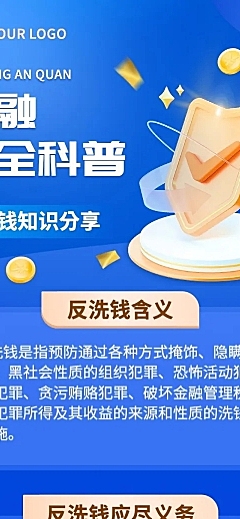金融反洗钱安全知识科普文章长图