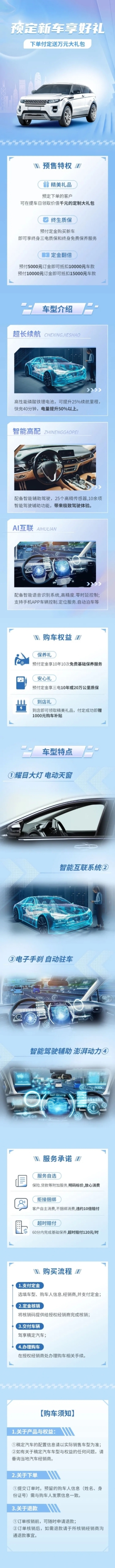 企业汽车销售新车预售营销海报详情页预览效果