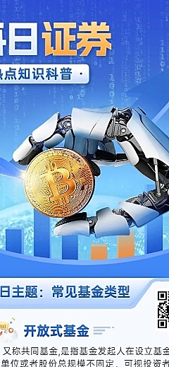 金融证券基金知识科普创意3D科技风长图海报