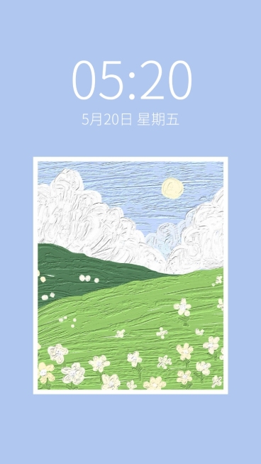 油画棒唯美风手机壁纸预览效果