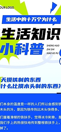 简约几何风生活知识科普文章长图