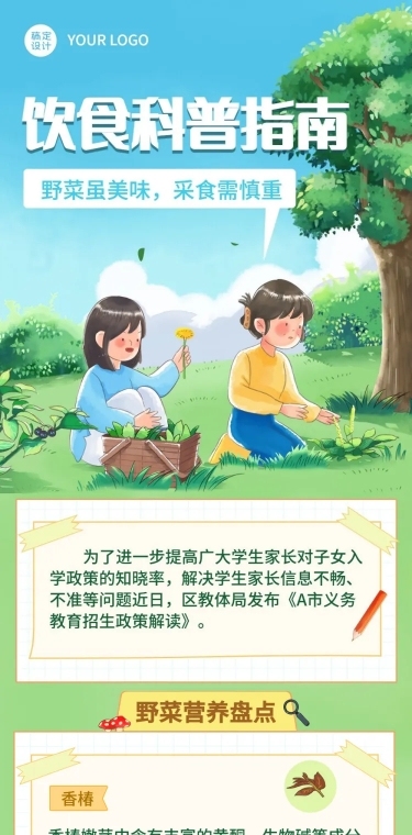 餐饮美食科普攻略文章长图
