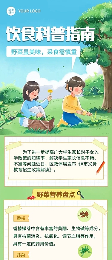 餐饮美食科普攻略文章长图