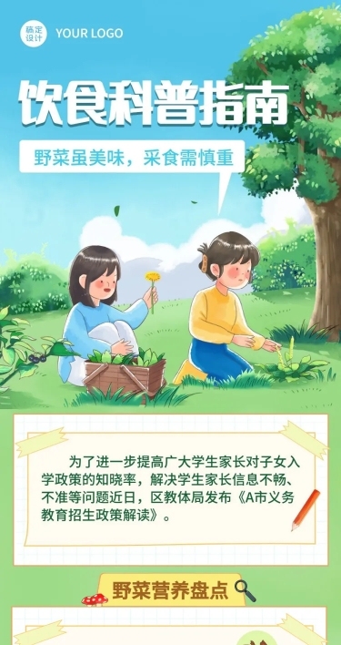 餐饮美食科普攻略文章长图