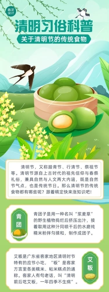 清明节节日习俗文章长图