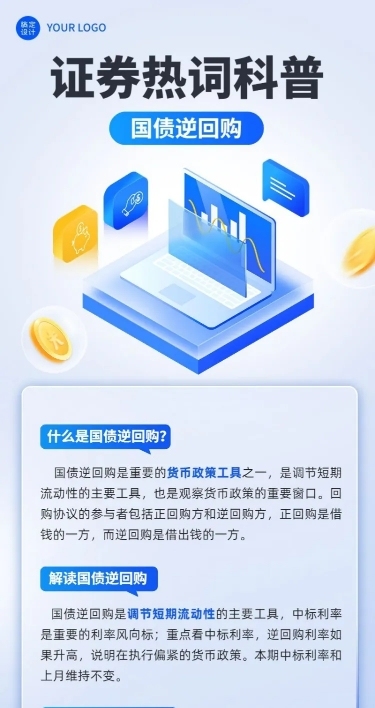 金融证券债券知识科普长图海报