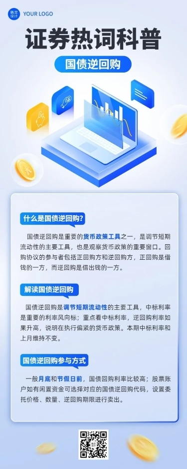 金融证券债券知识科普长图海报