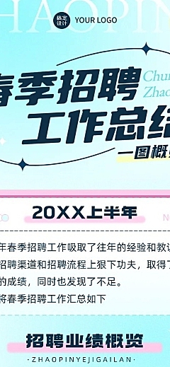 企业商务春季招聘人事工作总结文章长图