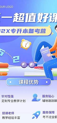 五一劳动节学历提升专升本招生促销长图海报