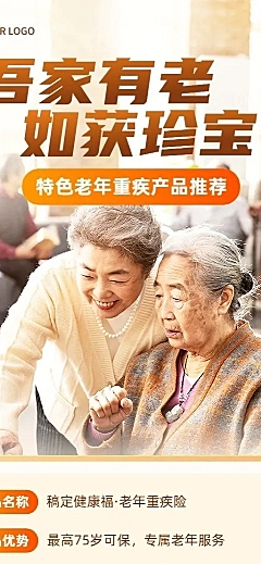 金融重疾保险产品介绍营销实景风长图海报套装