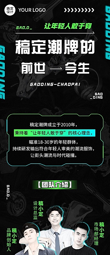 服饰箱包男装品牌宣传介绍文章长图