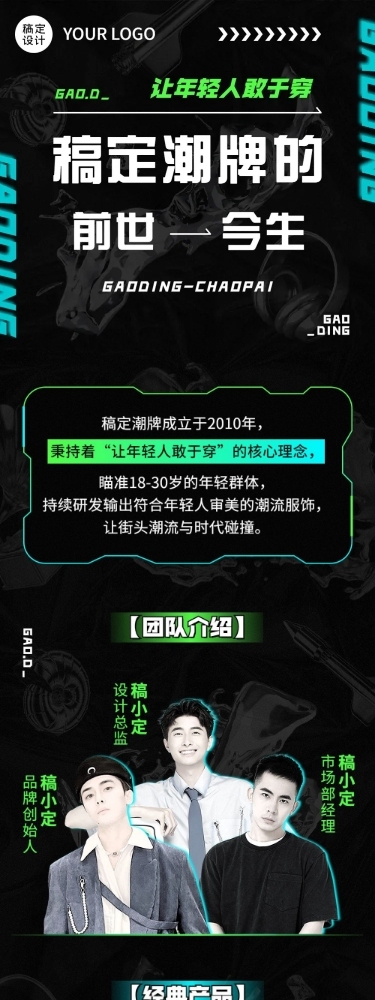 服饰箱包男装品牌宣传介绍文章长图