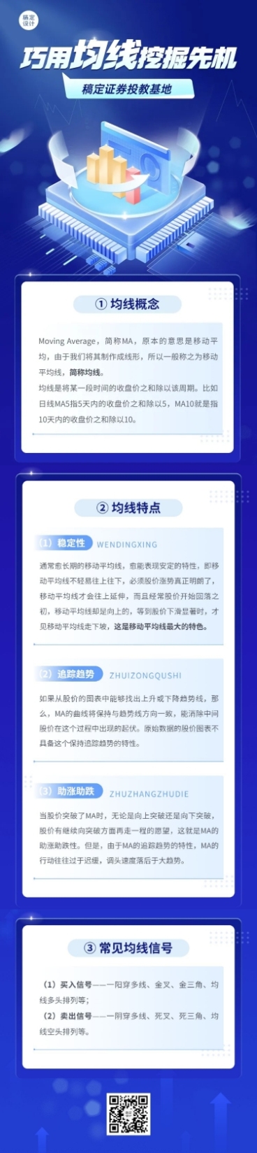 金融证券股票股市知识科普2.5D科技风文章长图预览效果