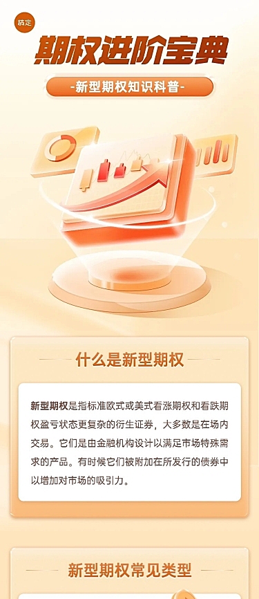 金融期货期权知识科普2.5D轻拟物风文章长图