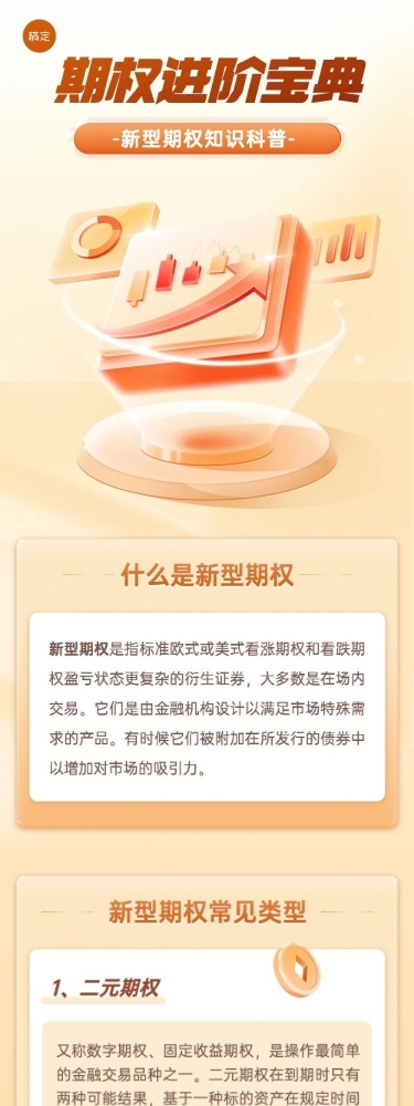 金融期货期权知识科普2.5D轻拟物风文章长图