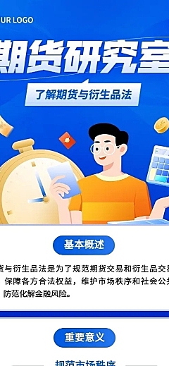 金融期货与衍生品知识科普长图海报套装
