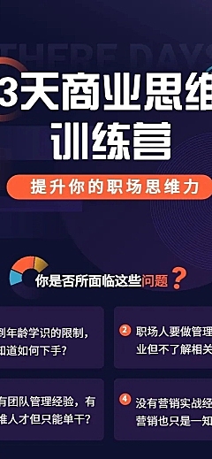 商务培训职业培训简约课程详情页
