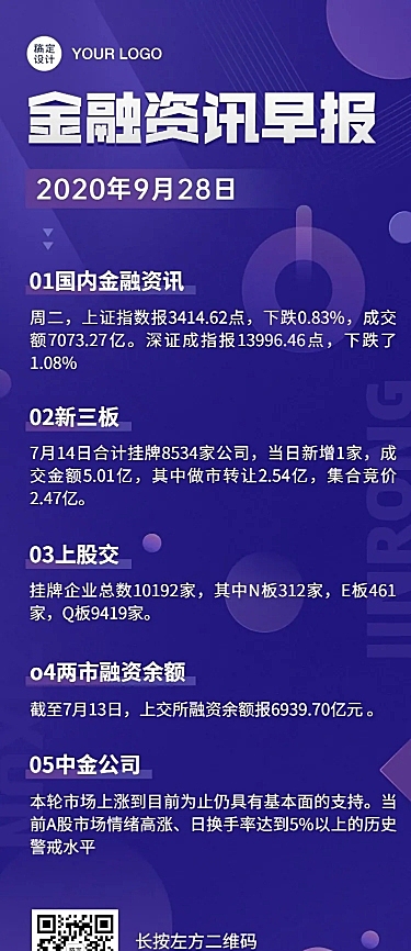 企业资讯早报通知长图