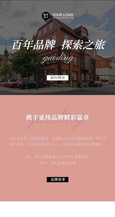 H5长页品牌发展历程时间表产品介绍地图