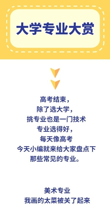 大学开学专业报考学生条漫长图