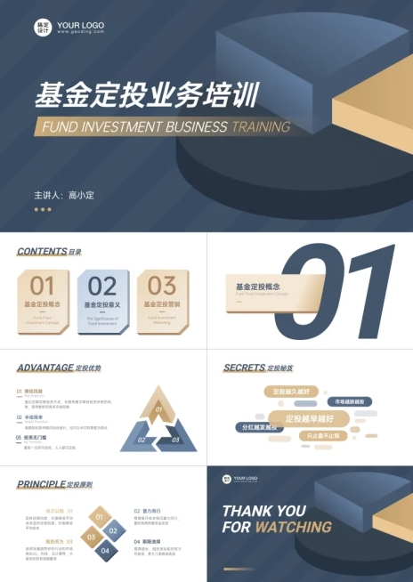金融定投业务培训PPT预览效果