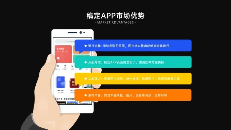 产品介绍样机4项PPT内容页预览效果