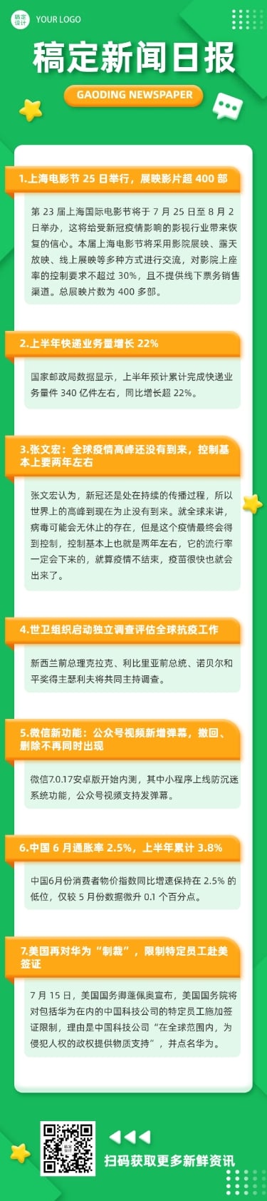 点击进入编辑 日报早报速报快讯早安新闻文章长图预览效果