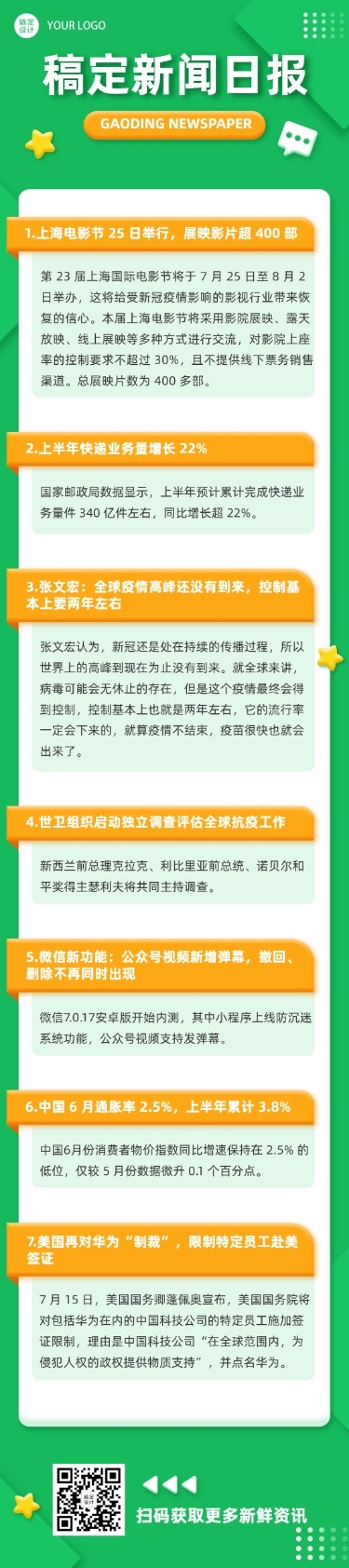 日报早报速报快讯早安新闻文章长图