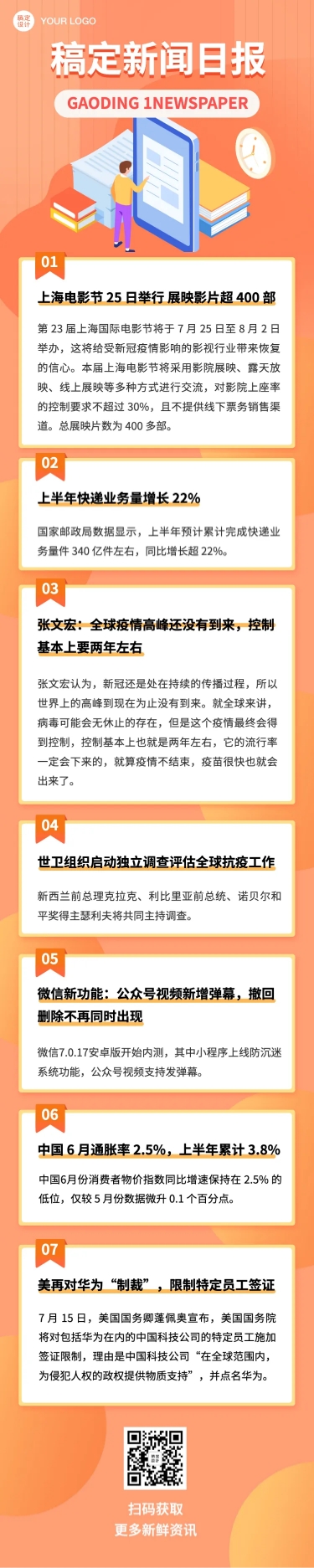 日报早报速报行业新闻快讯文章长图