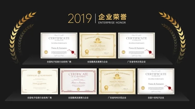 企业荣誉介绍PPT内容页预览效果