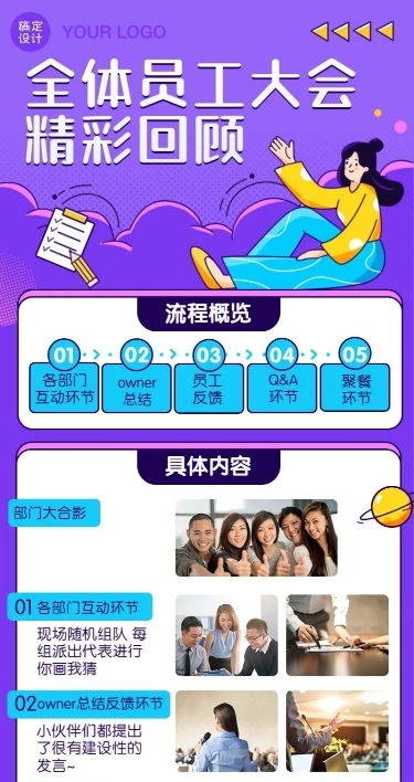 企业团建活动回顾总结长图