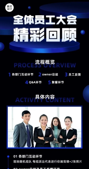 企业团建活动回顾总结长图