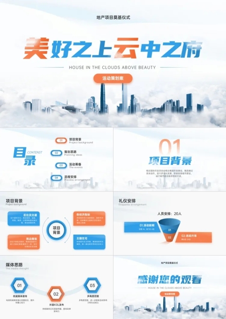 地产营销销售活动策划PPT预览效果
