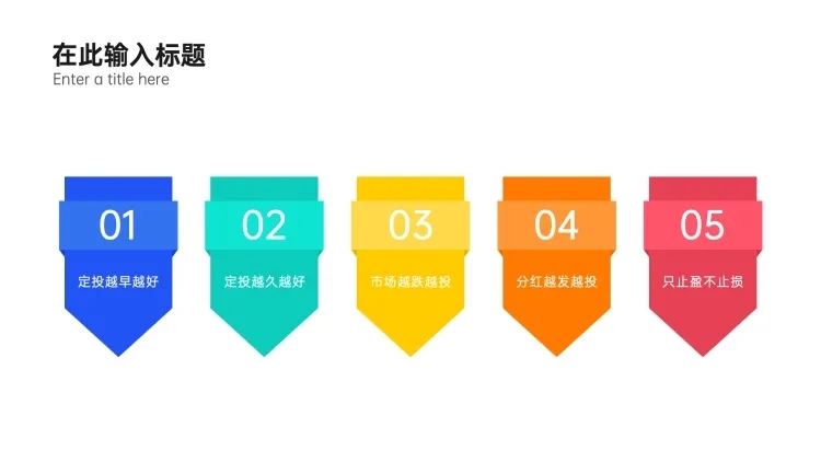 列表5项PPT内容页预览效果