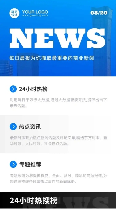 H5长页电子早报资讯新闻头条报告简报