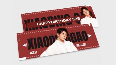 简约时尚大字排版横版手幅明星应援