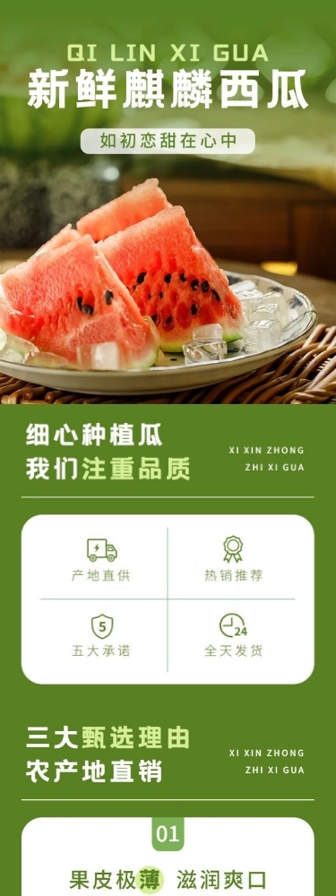 实景排版西瓜详情页