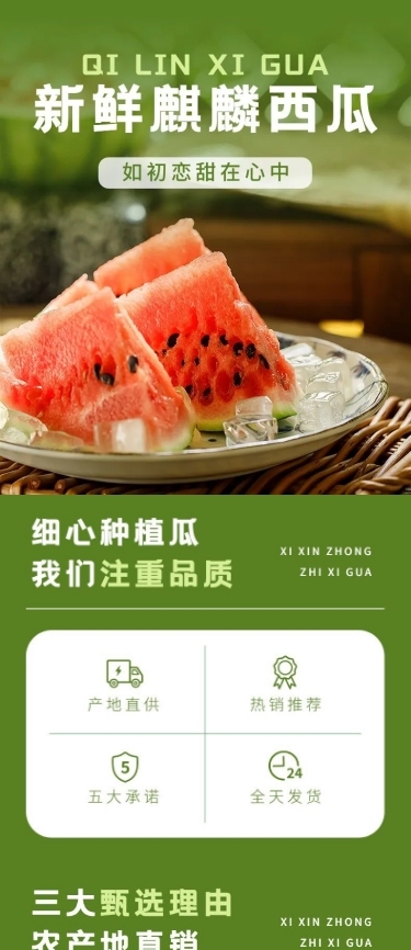 实景排版西瓜详情页
