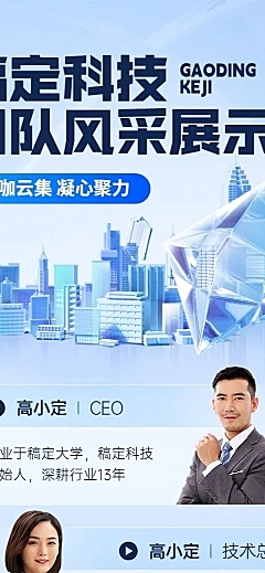 企业团队风采展示长图海报