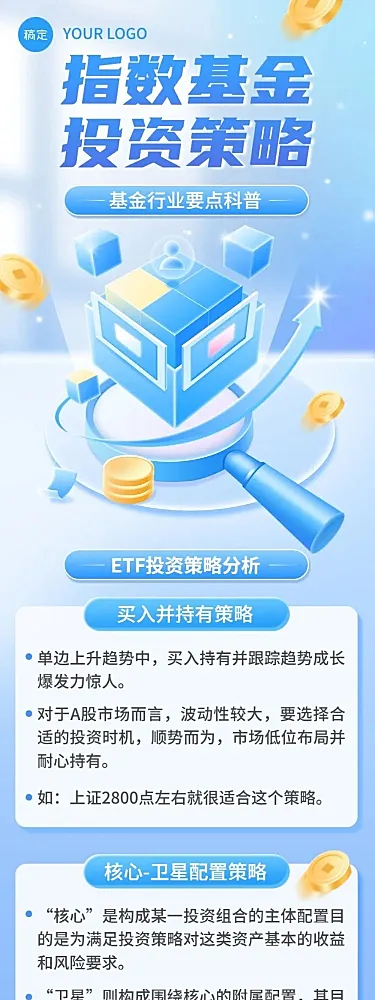 金融基金投资策略分析行业资讯知识科普轻拟物风文章长图