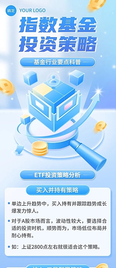 金融基金投资策略分析行业资讯知识科普轻拟物风文章长图