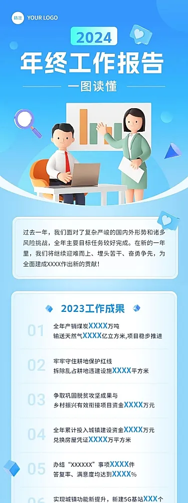 年终工作汇报一图读懂文章长图