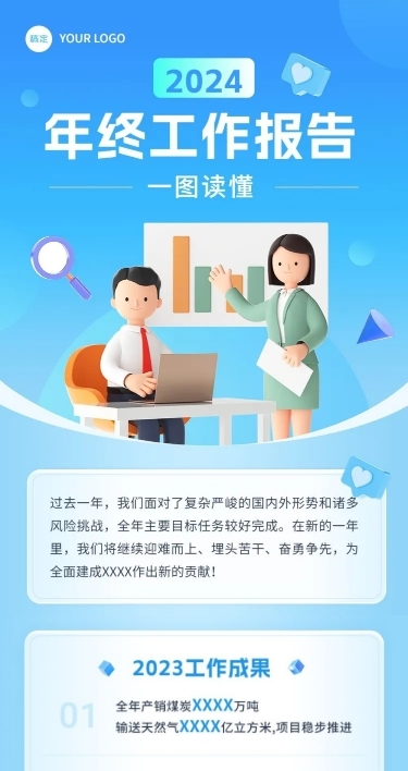 年终工作汇报一图读懂文章长图