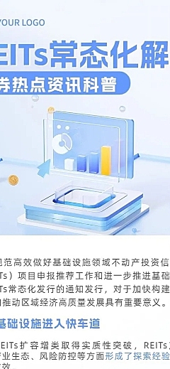 金融证券热点行业资讯知识科普轻拟物风长图海报套装