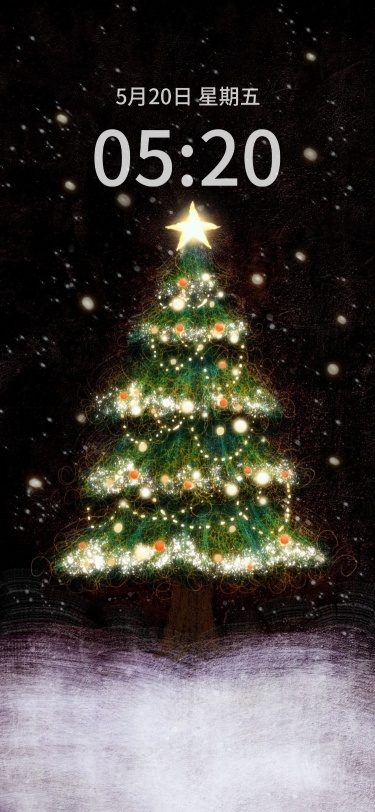 圣诞树光感全屏圣诞节手机壁纸