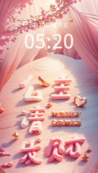 公主请发财趣味热梗手机壁纸AIGC