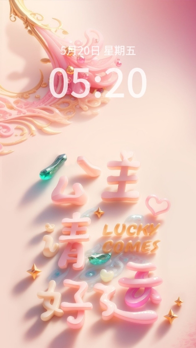公主请好运趣味热梗手机壁纸AIGC