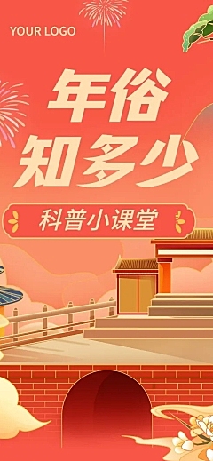 春节节日习俗科普文章长图