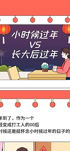 春节节日祝福插画条漫